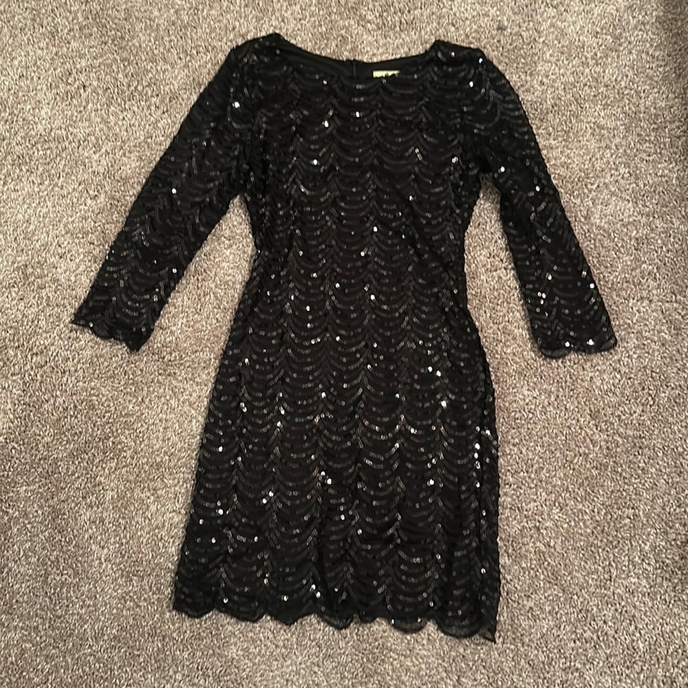 Gianni bindi sequin black dress women’s size xs